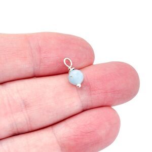 Estate Silver Tone Chrysoprase Bead Pendant